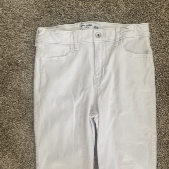 Abercrombie & Fitch high rise jean Jeggings adjustable waist in white size 15/16 - Picture 5 of 12